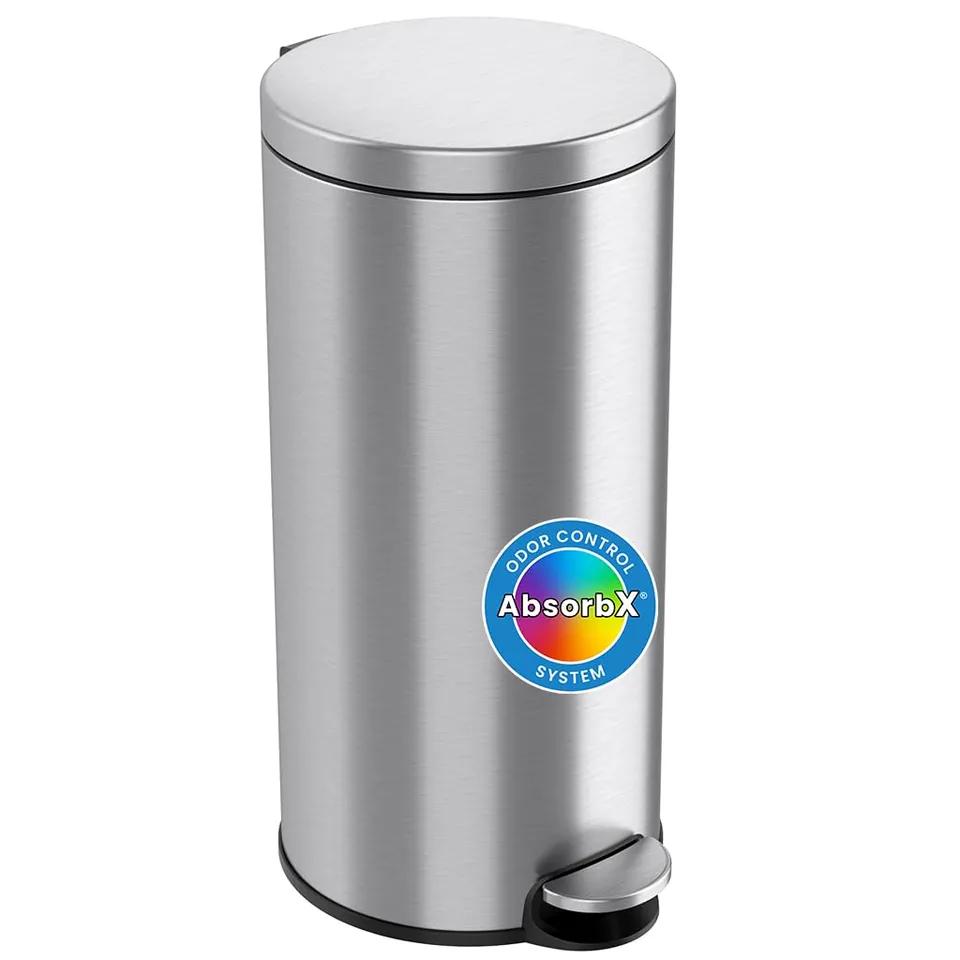 itouchless-softstep-8-gallon-kitchen-step-trash-can-with-odor-filter-removable-i image 1