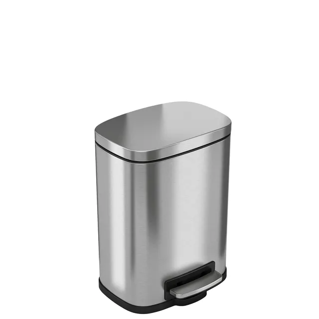 itouchless-softstep-5-liter-1-32-gallon-stainless-steel-step-trash-can-with-abso image 1