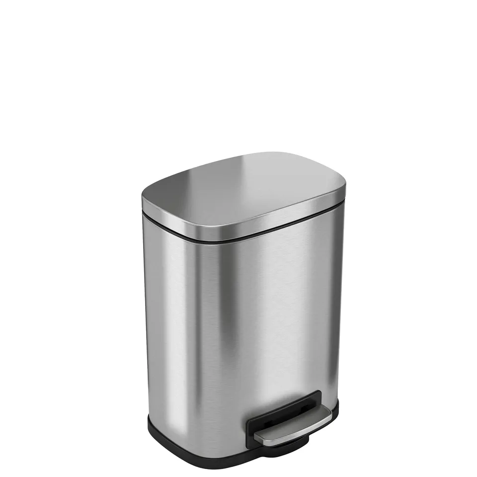 itouchless-softstep-5-liter-1-32-gallon-stainless-steel-step-trash-can-with-abso image 1