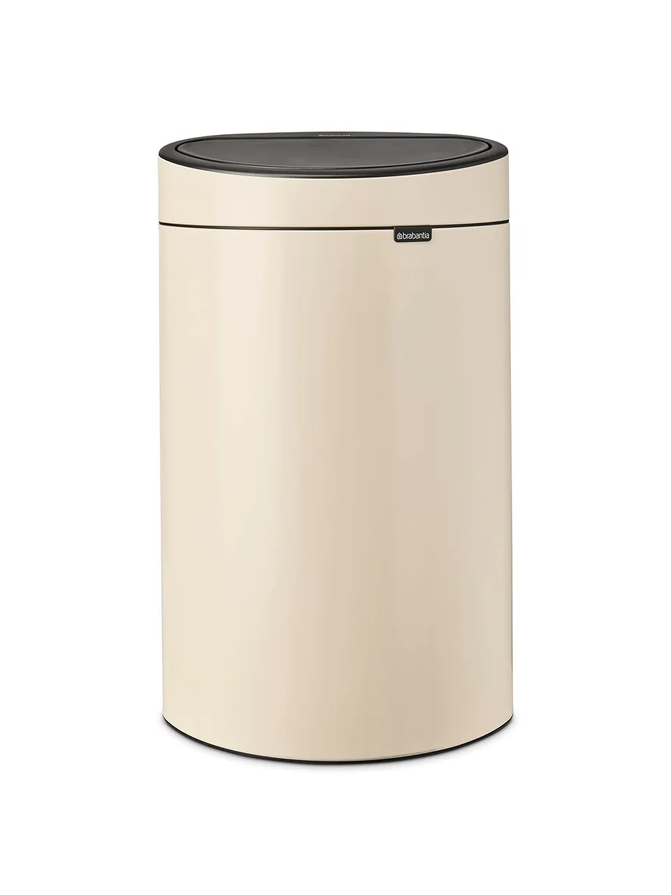 brabantia-press-top-kitchen-trash-can-with-flat-back-soft-beige-10-6-gallon-40l- image 1