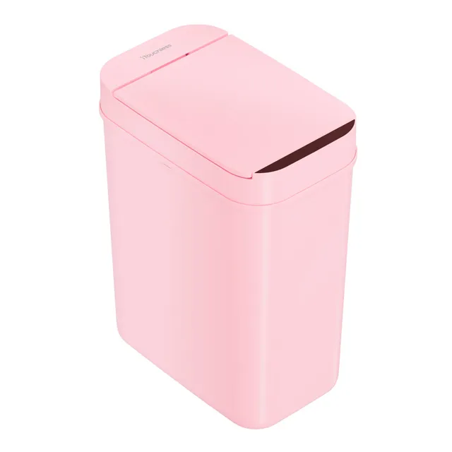 itouchless-11-liter-3-gallon-pink-plastic-sensor-bathroom-trash-can image 1