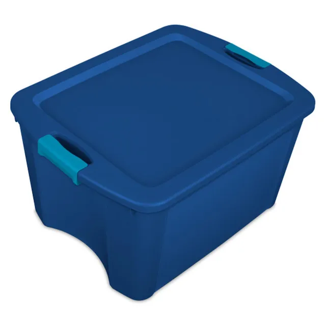 sterilite-18-gal-latch-and-carry-stackable-storage-bin-with-latching-lid-plastic image 1