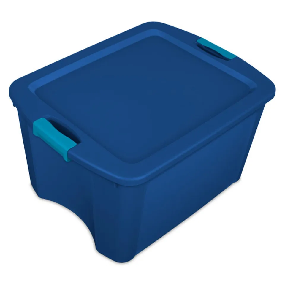 sterilite-18-gal-latch-and-carry-stackable-storage-bin-with-latching-lid-plastic image 1