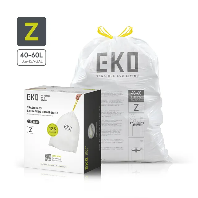 eko-code-z-12-5-gallon-easy-dispense-roll-trash-bags-110-count-ultra-durable-1-m image 1