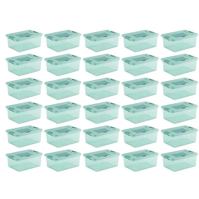 sterilite-15-quart-fresh-scent-stackable-shoe-storage-box-30-pack image 1