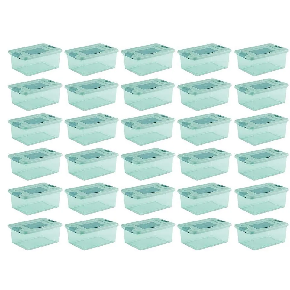 sterilite-15-quart-fresh-scent-stackable-shoe-storage-box-30-pack image 1
