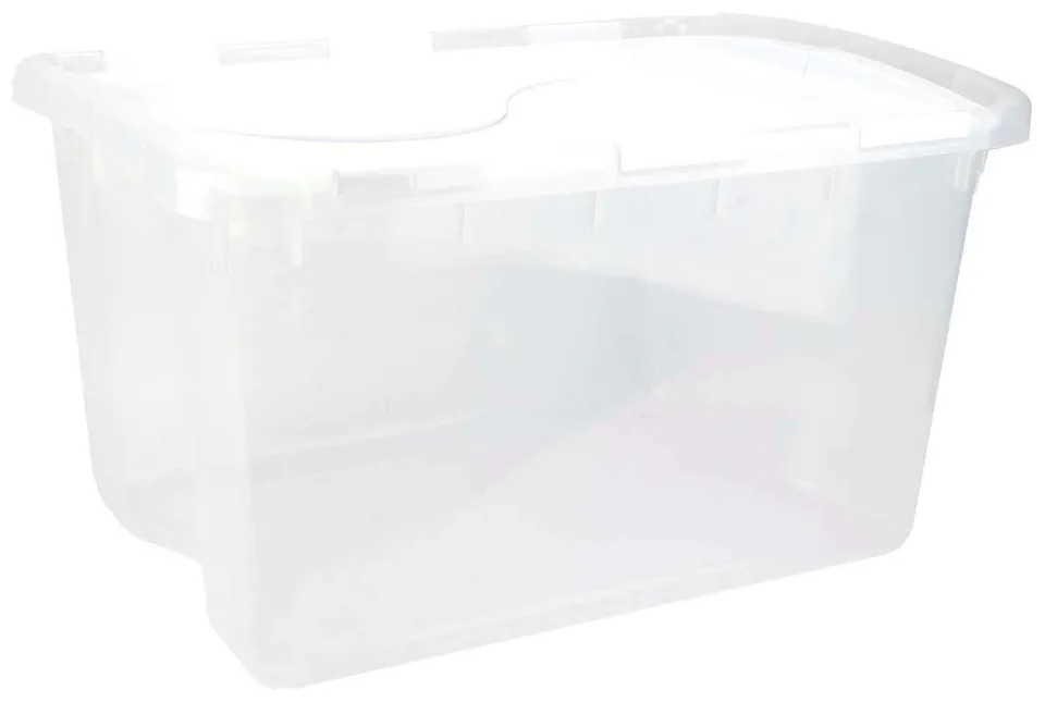 sterilite-48-quart-clear-base-hinged-lid-storage-box-tote-36-pack image 1