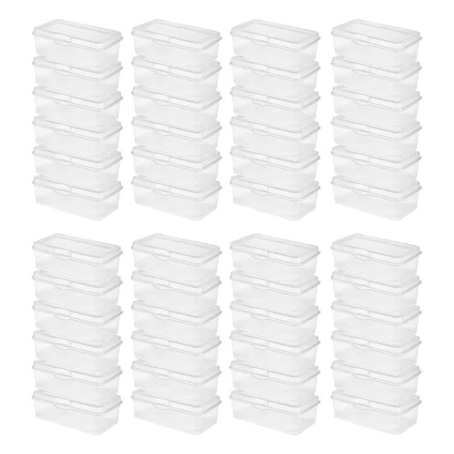 sterilite-clear-fliptop-plastic-stacking-storage-container-tote-with-latching-li image 1