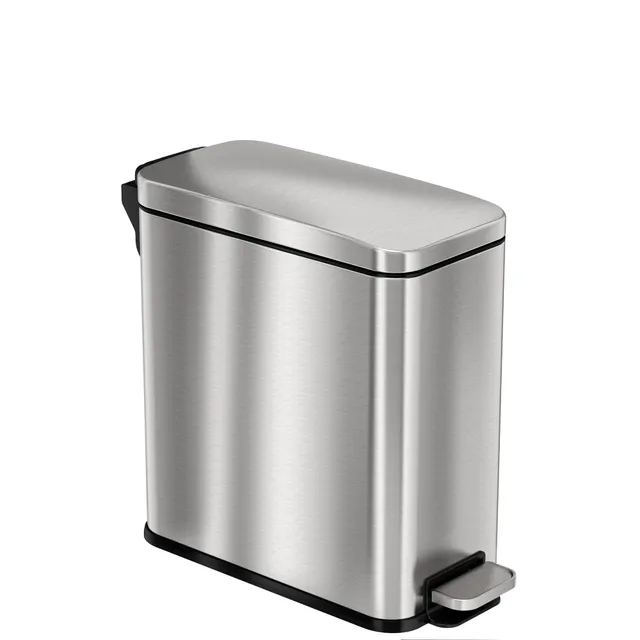 itouchless-3-gallon-softstep-slim-step-pedal-bathroom-trash-can-with-absorbx-fil image 1