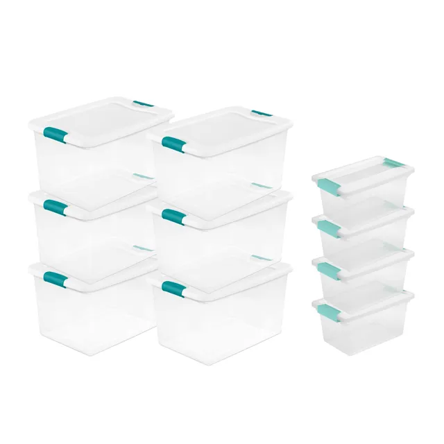 sterilite-64-quart-latching-clear-plastic-storage-tote-organizer-container-bin-b image 1