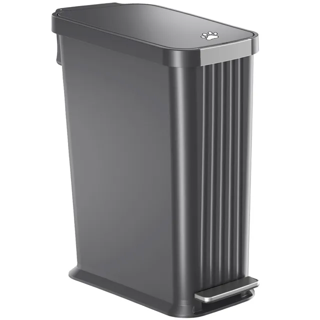 itouchless-13-2-gallon-softstep-elongated-step-pedal-pet-waste-receptacle-with-a image 1