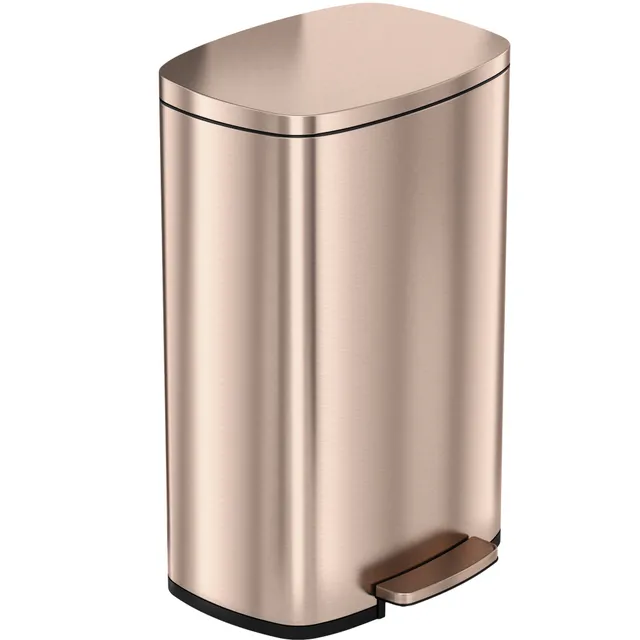 itouchless-softstep-13-2-gallon-50-liter-rose-gold-stainless-steel-step-trash-ca image 1