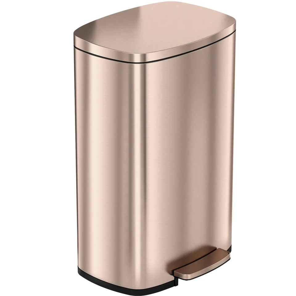 itouchless-softstep-13-2-gallon-50-liter-rose-gold-stainless-steel-step-trash-ca image 1