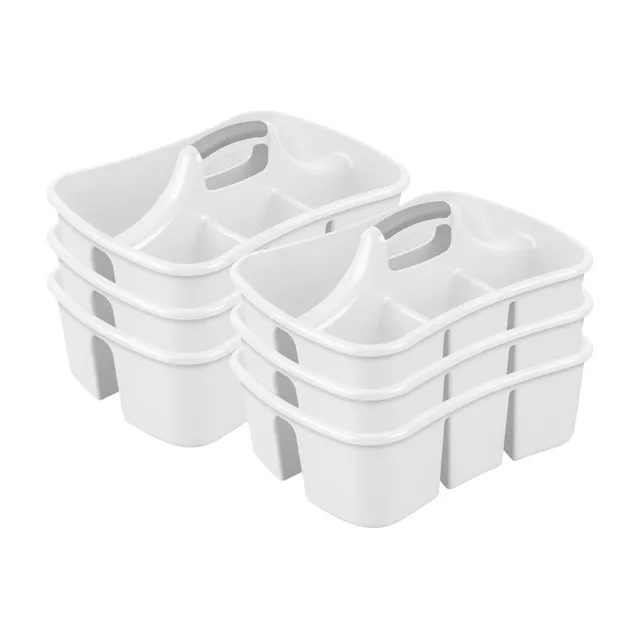 sterilite-6-pack-divided-ultra-caddy-portable-plastic-storage-organizer-with-4-c image 1