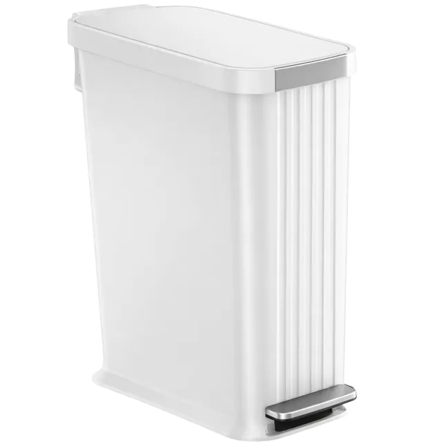 itouchless-13-2-gallon-50-liter-softstep-elongated-step-pedal-adult-diaper-pail- image 1