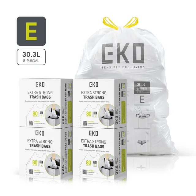 eko-code-e-9-5-gallon-easy-dispense-roll-trash-bags-320-count-heavy-duty-leakpro image 1