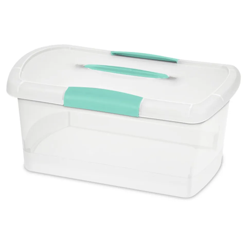 sterilite-medium-nesting-showoffs-stackable-storage-bins-with-latching-lid-and-h image 1