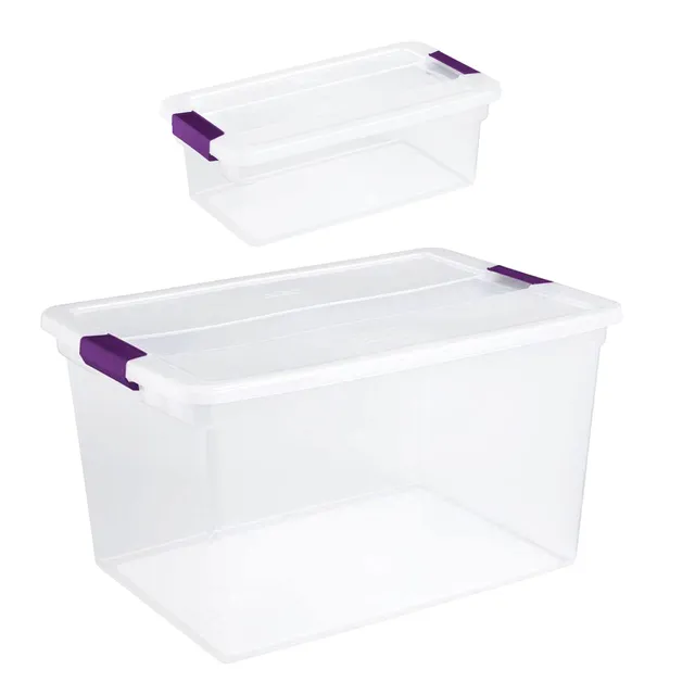 sterilite-6-pack-66-qt-12-pack-6-qt-clearview-latch-box-stackable-clear-plastic- image 1