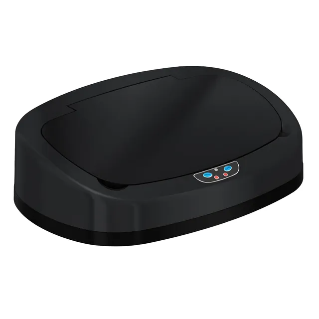 itouchless-lid-cover-for-matte-black-13-gallon-oval-sensor-can-itos13bk-osc13acb image 1