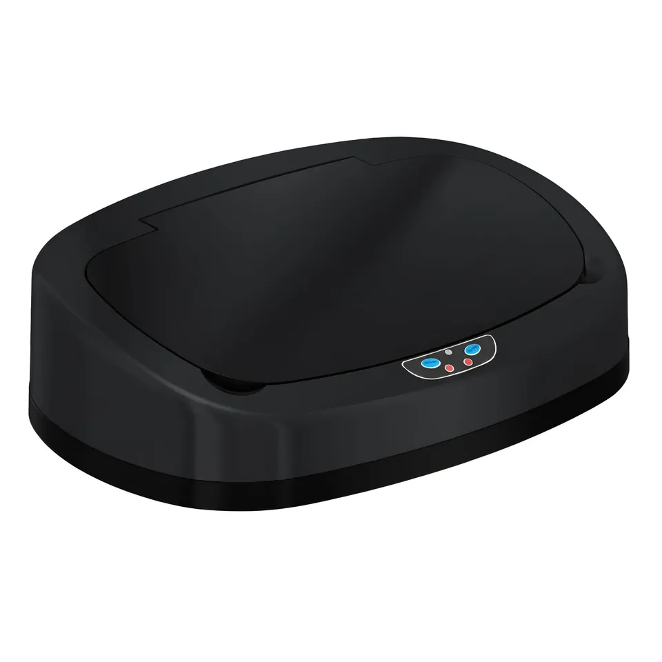itouchless-lid-cover-for-matte-black-13-gallon-oval-sensor-can-itos13bk-osc13acb image 1