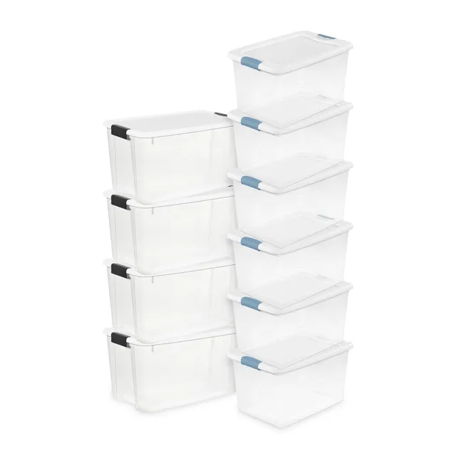 sterilite-ultra-latch-box-4-pack-70-qt-latching-box-6-pack-64-qt-clear-plastic-s image 1