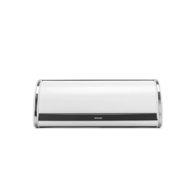brabantia-roll-top-bread-box-large-white-metal-front-fits-2-loaves-magnetic-clos image 1