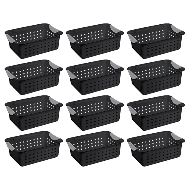 sterilite-small-ultra-basket-storage-bin-for-closets-cabinets-pantry-shelving-an image 1