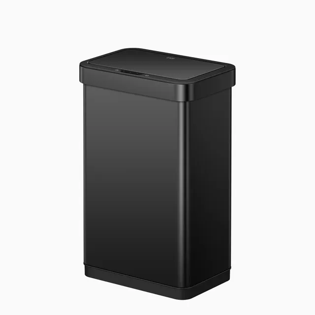 eko-econova-50-liter-13-gallon-motion-sensor-trash-can-matte-black image 1