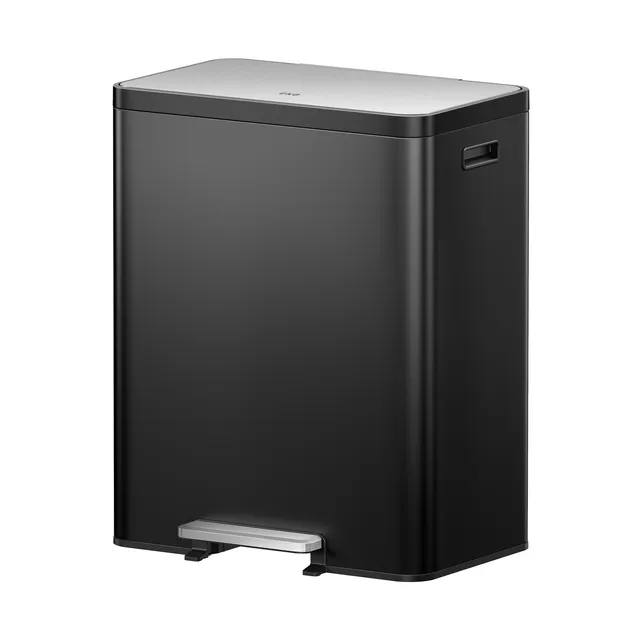 eko-ecocasa-ii-step-recycling-can-dual-compartment-36l-24l-matte-black image 1