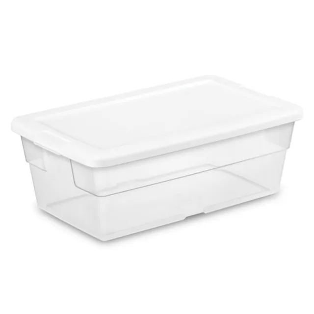 sterilite-24-pack-6-quart-storage-boxes-with-snap-on-lids-clear-plastic image 1