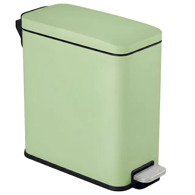 itouchless-11-4-liter-3-gallon-softstep-pastel-green-stainless-steel-slim-step-p image 1