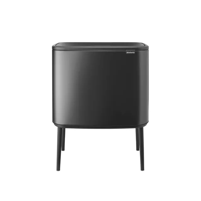 brabantia-bo-touch-top-kitchen-trash-can-with-dual-compartments-raised-legs-conf image 1
