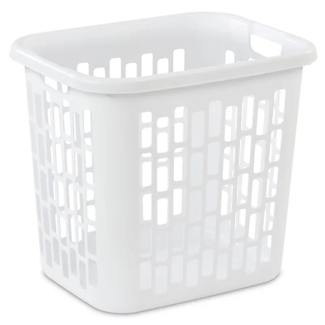 sterilite-easy-carry-laundry-hamper-4-pack-white-plastic-clothes-basket-with-ven image 1