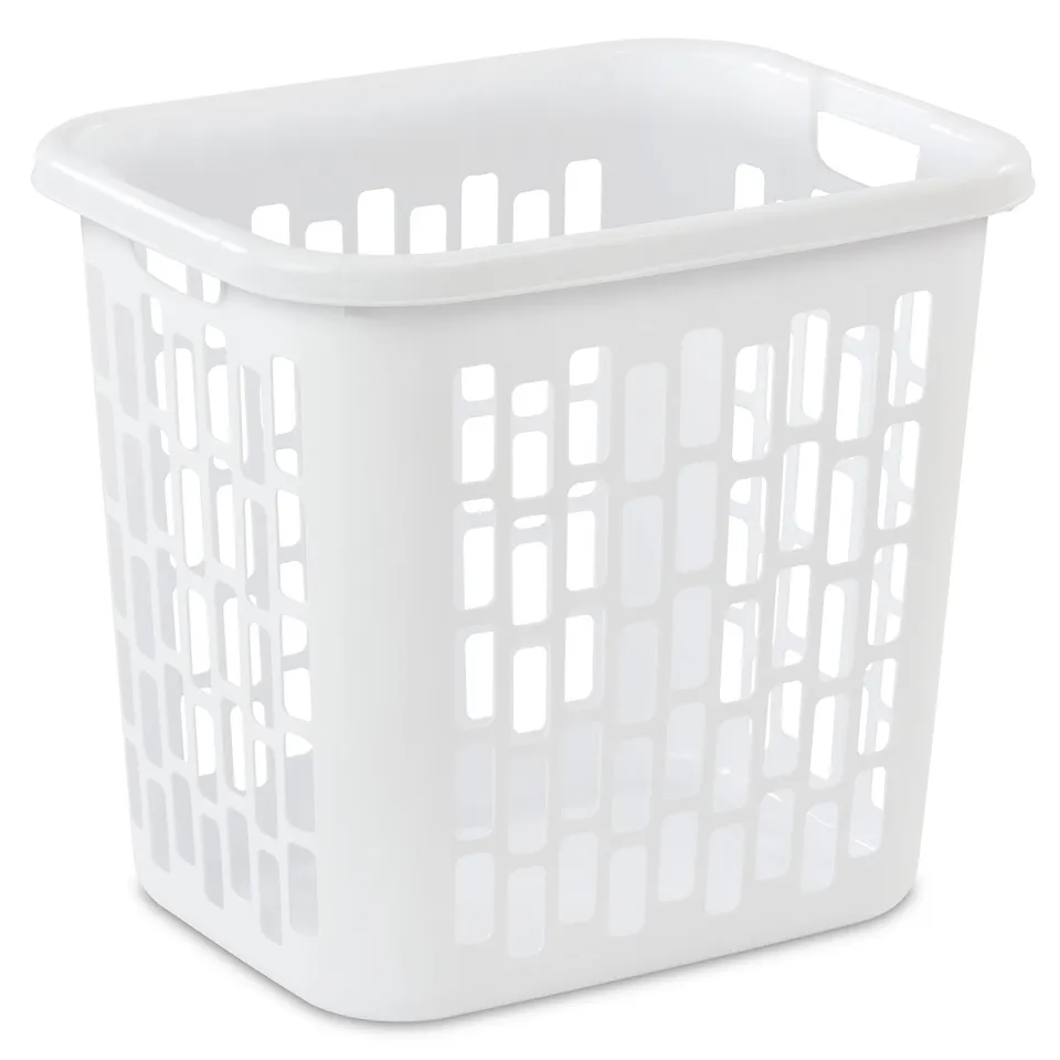 sterilite-easy-carry-laundry-hamper-4-pack-white-plastic-clothes-basket-with-ven image 1