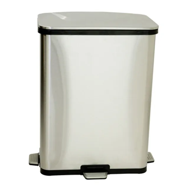 itouchless-autostep-13-gallon-stainless-steel-automatic-step-trash-can-with-odor image 1
