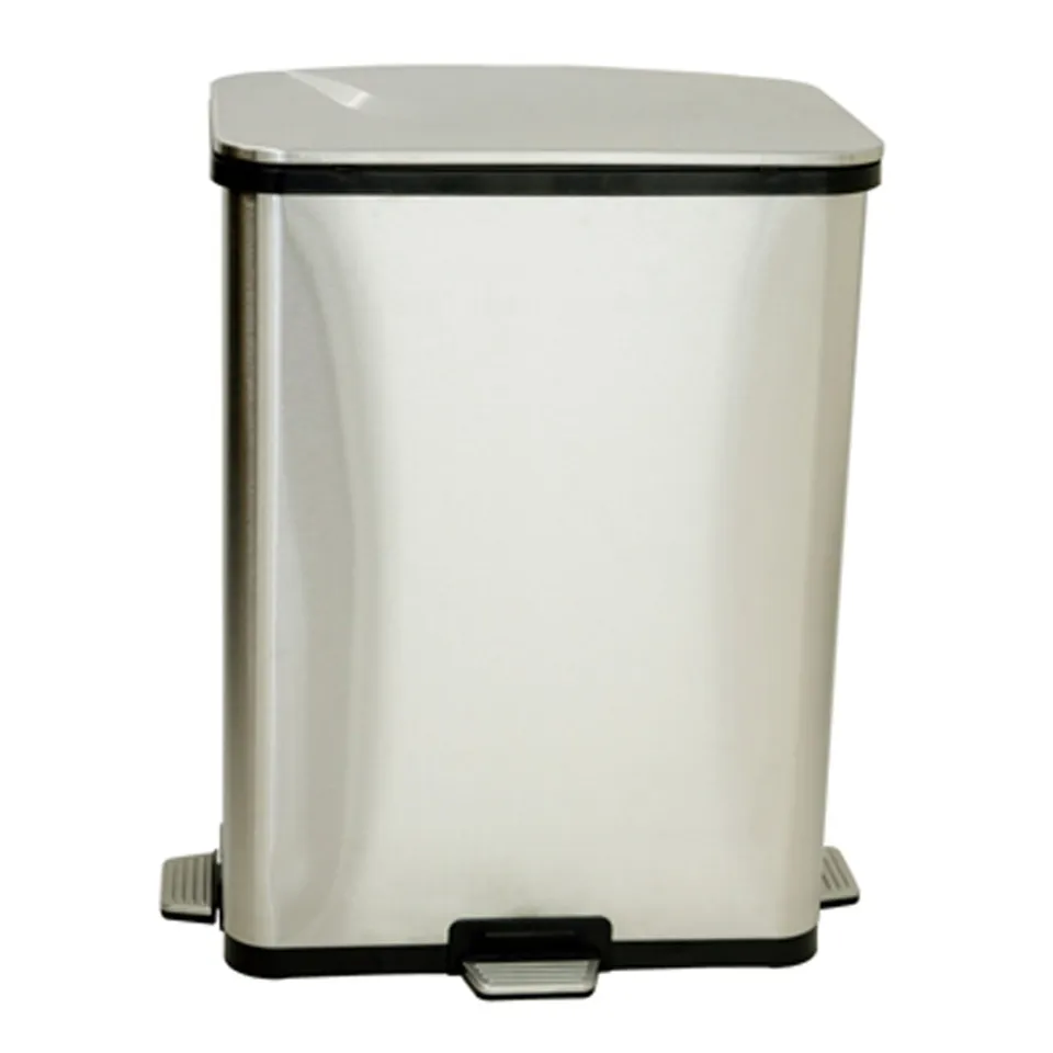 itouchless-autostep-13-gallon-stainless-steel-automatic-step-trash-can-with-odor image 1