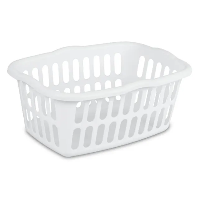 sterilite-12-pack-rectangular-laundry-basket-plastic-clothes-hamper-1-5-bushel-w image 1