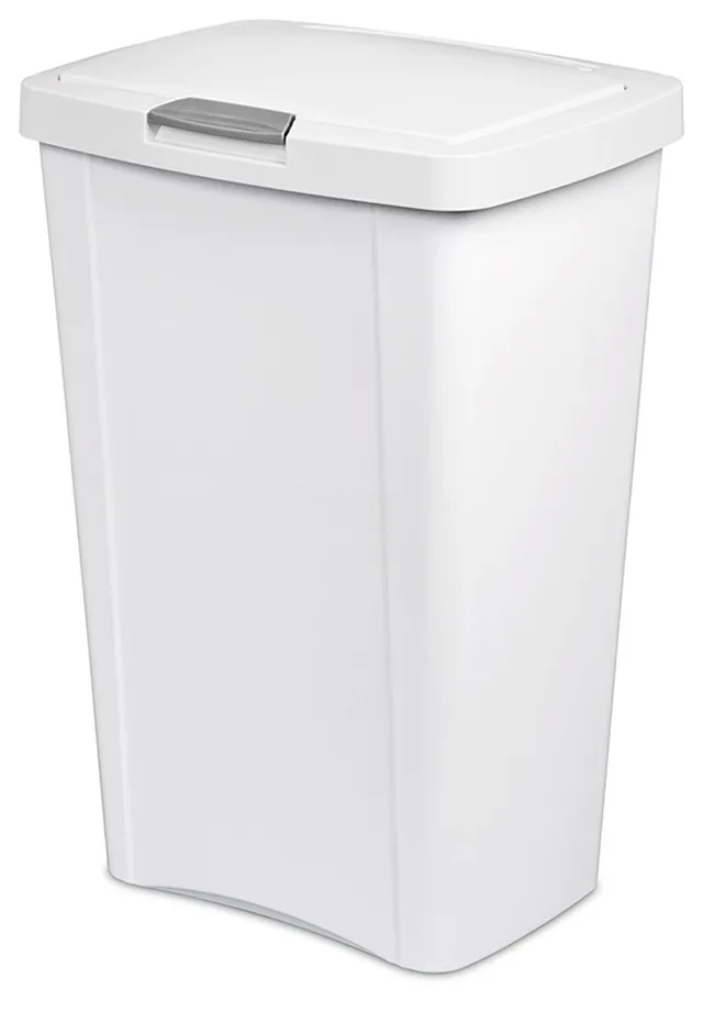 sterilite-13-gallon-touchtop-wastebasket-with-lid-4-pack-easy-touch-open-trash-c image 1