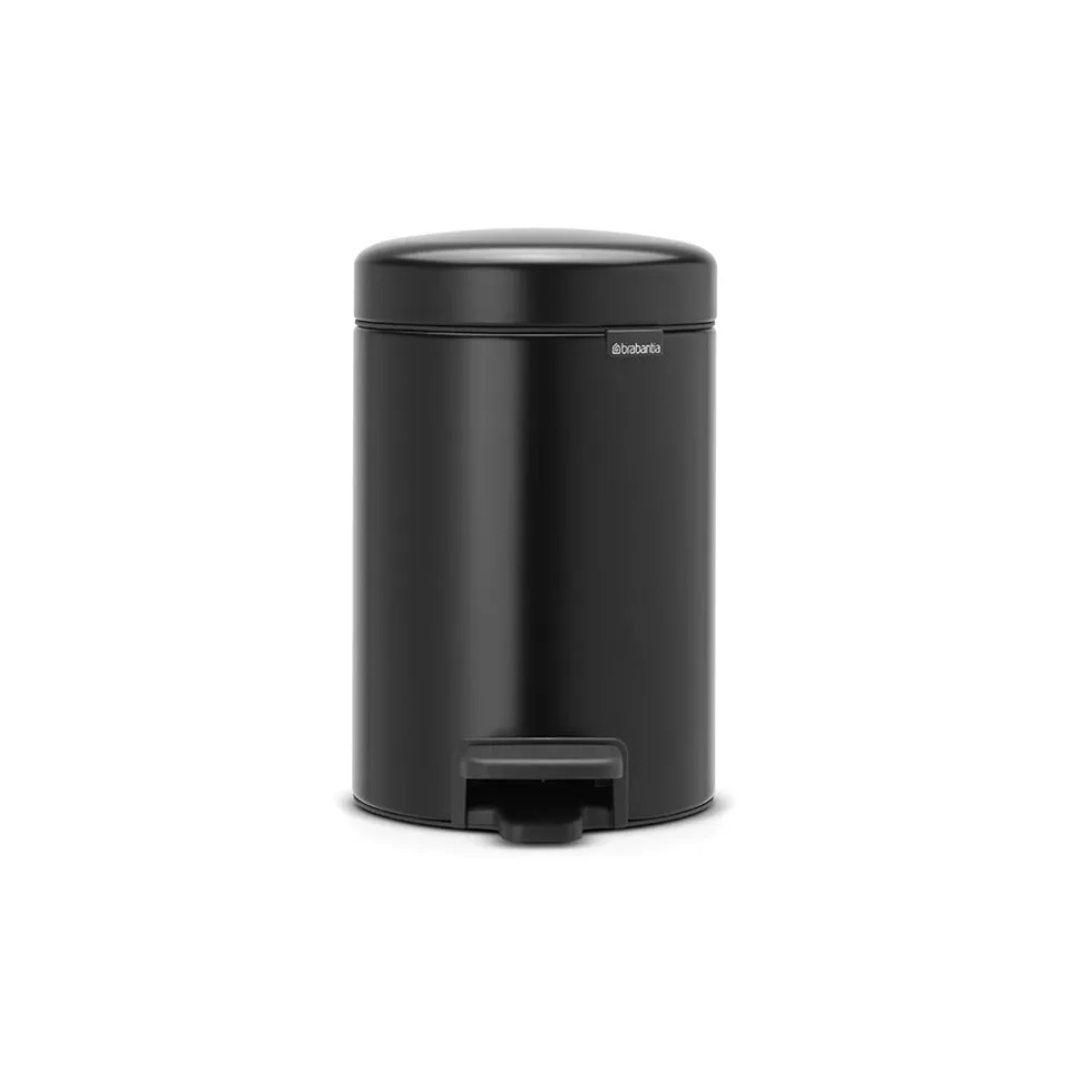 brabantia-new-icon-step-trash-can-0-8-gallon-matt-black-soft-closing-removable-b image 1