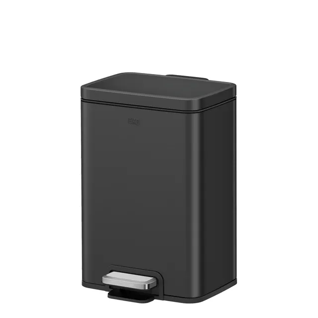eko-madison-step-can-with-liner-12l-3-2-gal-matte-black image 1