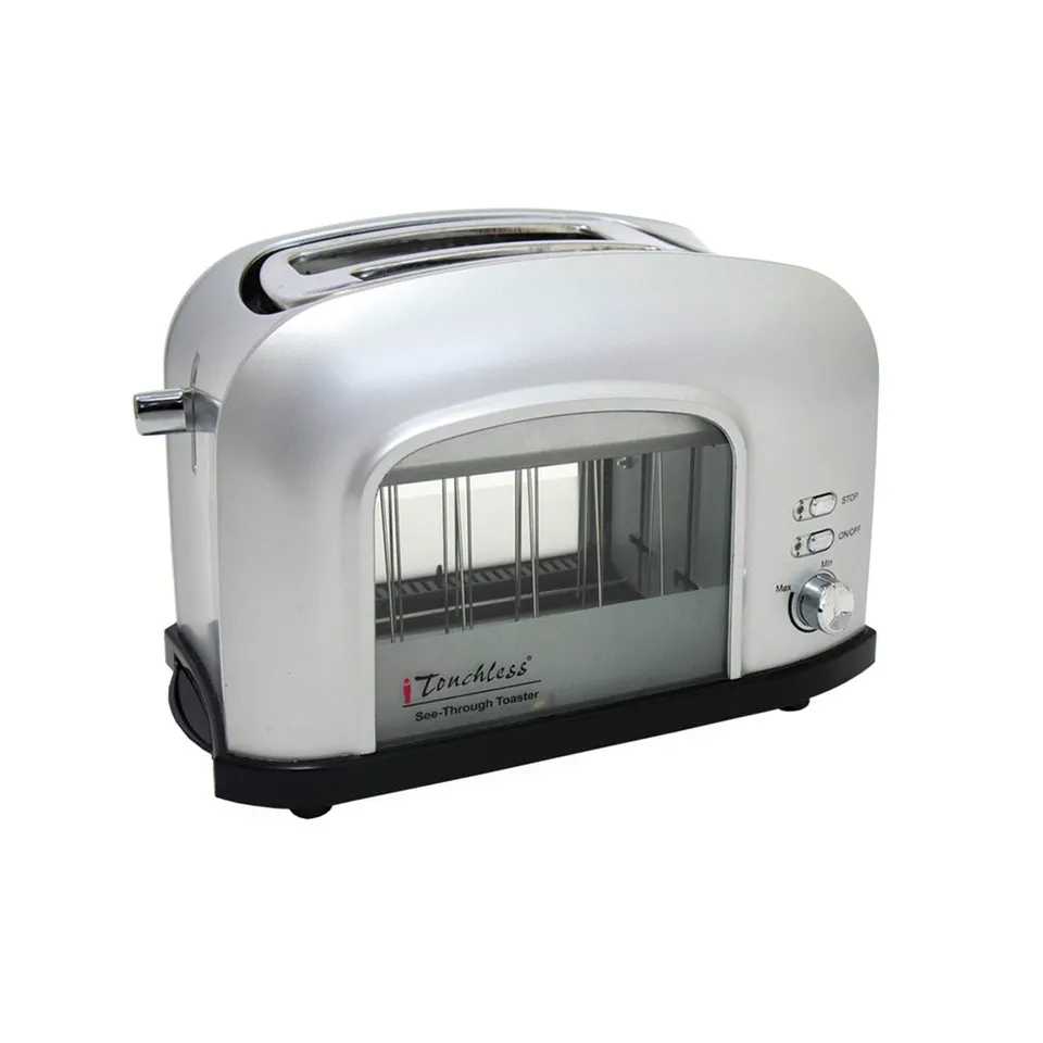 itouchless-2-slice-see-through-smart-toaster-silver image 1