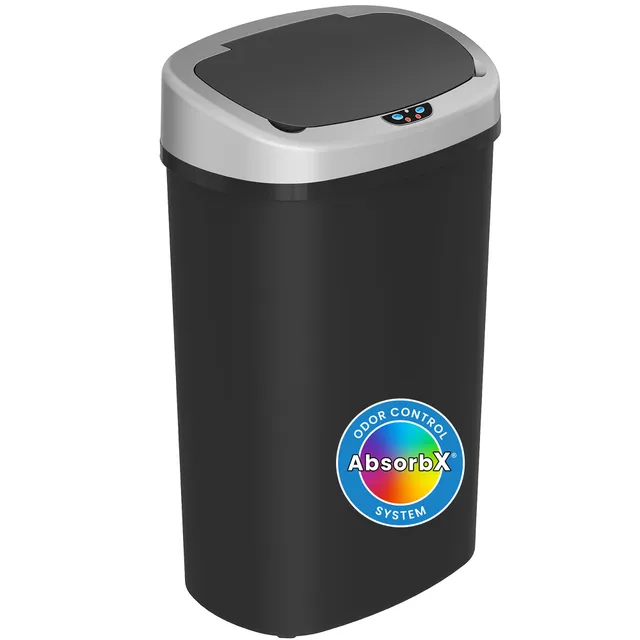itouchless-13-gallon-sensor-trash-can-with-lid-absorbx-odor-filter-dent-proof-sp image 1