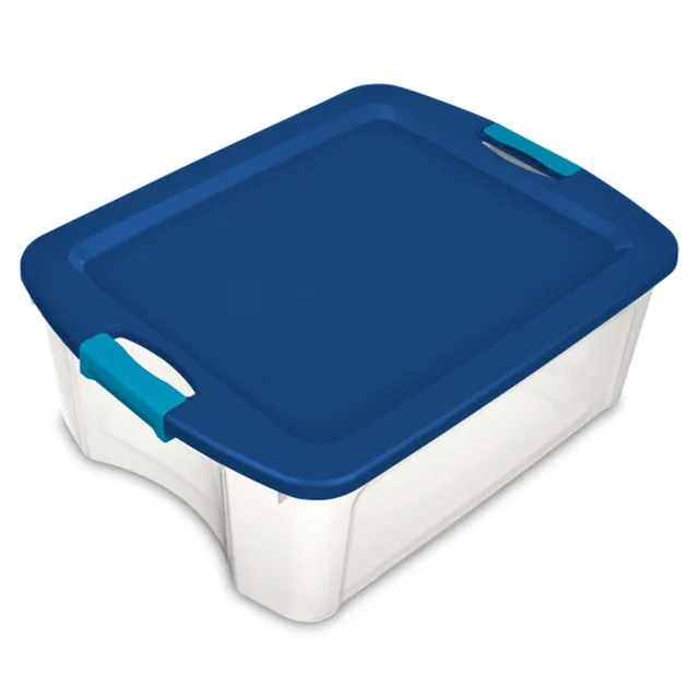 sterilite-18-pack-latch-carry-clear-plastic-storage-totes-with-latching-lids-12- image 1