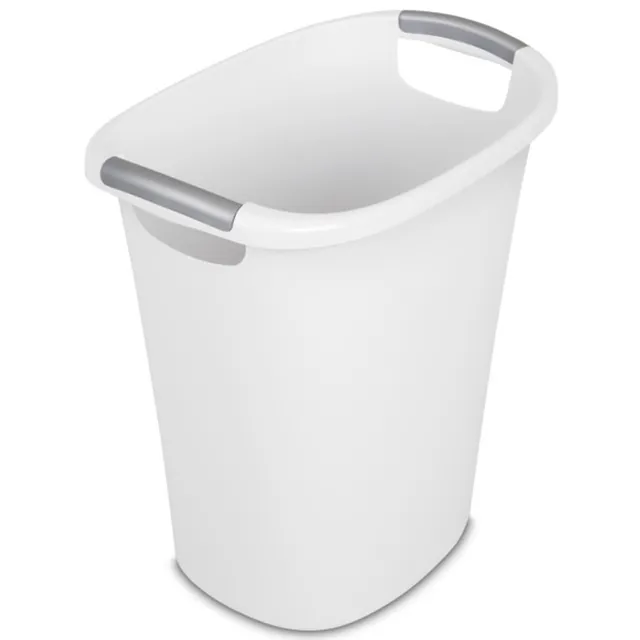 sterilite-6-gallon-ultra-wastebasket-white-with-titanium-inserts-6-pack image 1