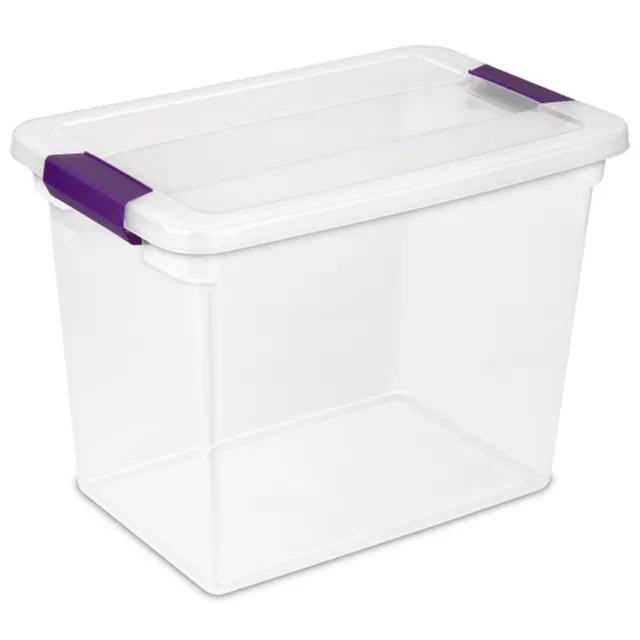 sterilite-27-qt-clearview-latch-storage-box-12-pack-clear-with-latching-lids image 1