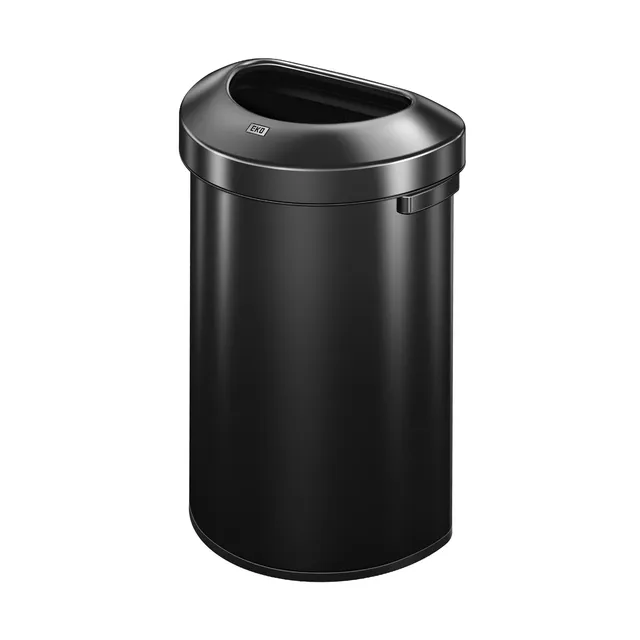 eko-urban-semi-round-open-top-can-commercial-grade-60l-16-gal-matte-black image 1