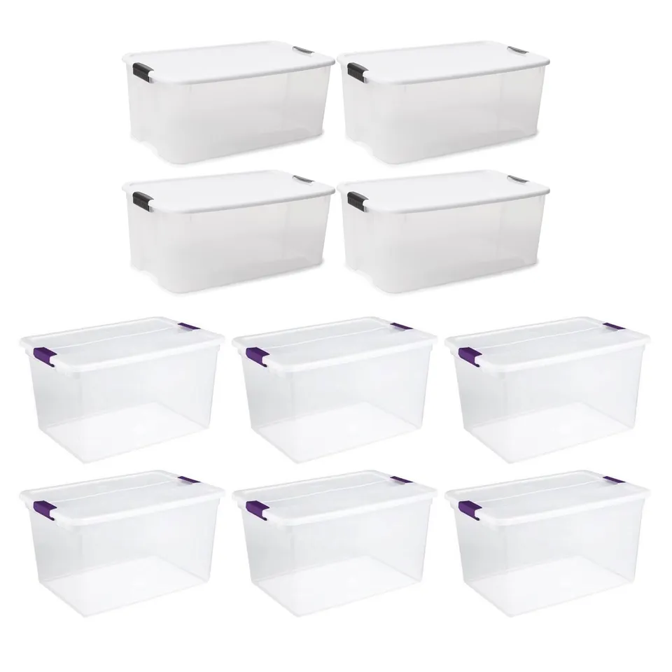 sterilite-116-quart-and-66-quart-multipurpose-ultra-storage-tote-box-set-clear-4 image 1