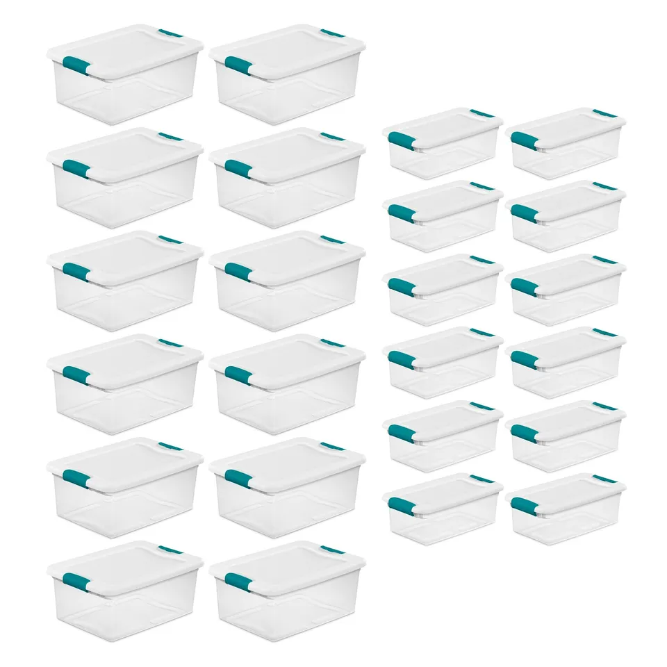 sterilite-stackable-storage-box-bundle-with-latching-lids-12-x-15-qt-12-x-6-qt image 1