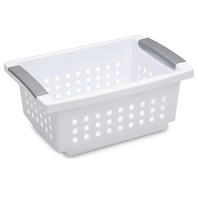 sterilite-small-stacking-basket-8-pack-with-comfort-grip-handles-and-flip-down-r image 1