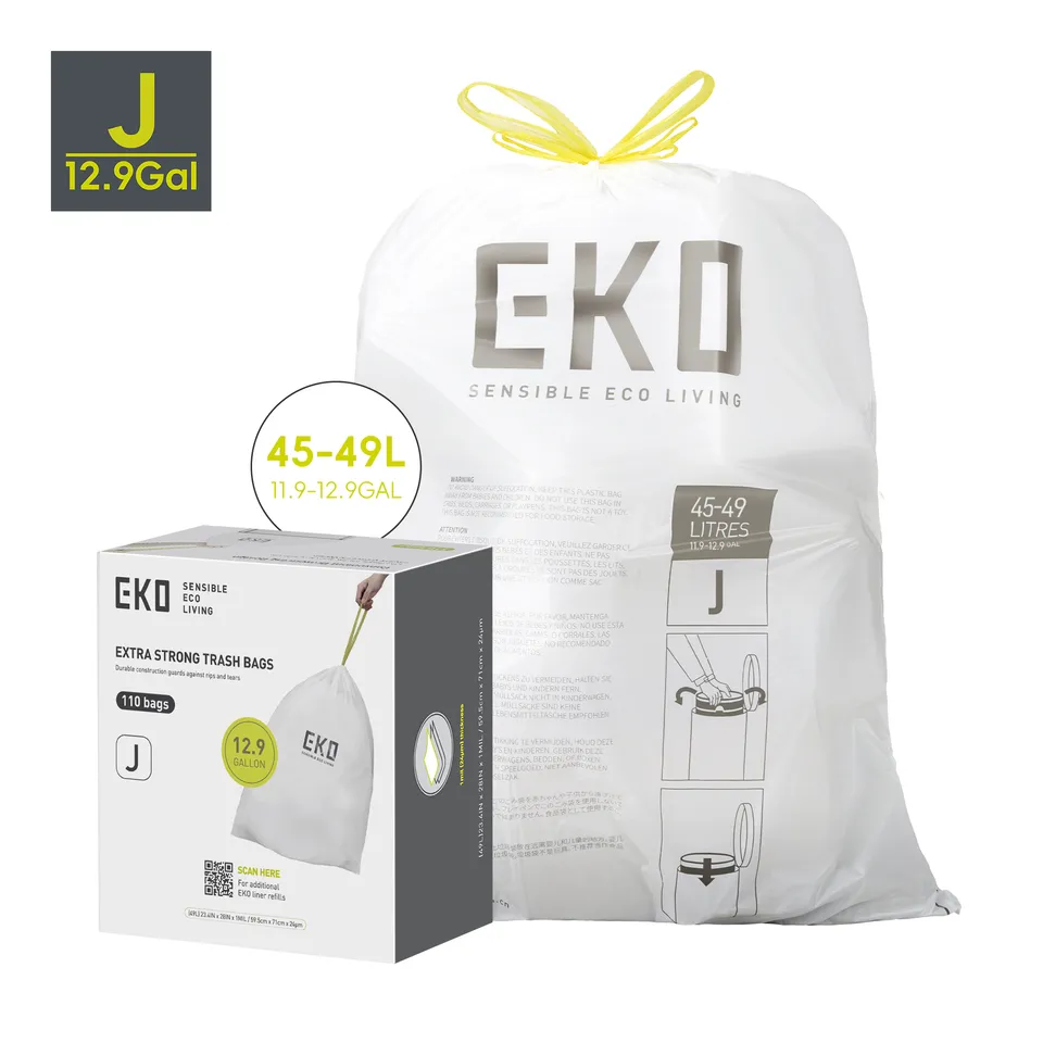 eko-code-j-12-9-gallon-45-49l-easy-dispense-roll-trash-bags-110-count-1-mil-dura image 1